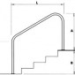 Поручни  для римской лестницы, дл.1524мм, + фланцы  AISI-316 00037 - akvatoria96.ru - Екатеринбург